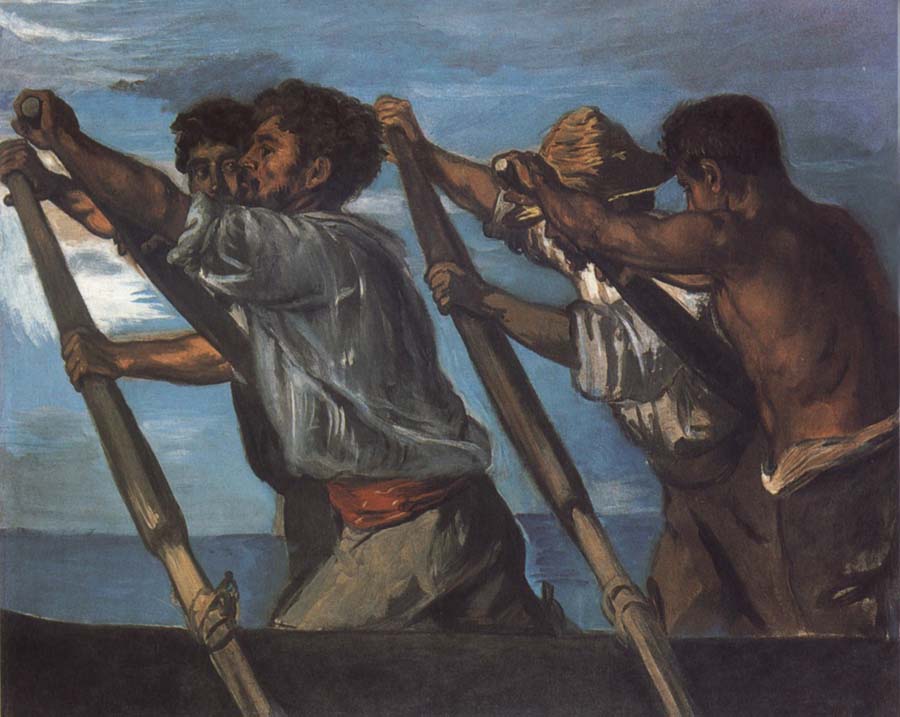 Oarsmen.Study for a Fresco at the Zoological Station in Naples